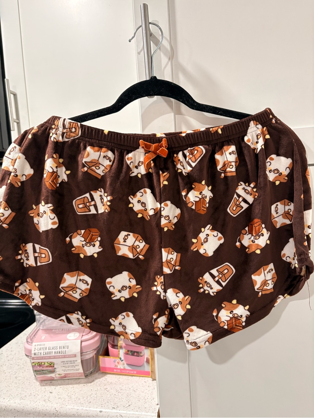 Brown Cartoon Hamster Cozy Lounge Shorts